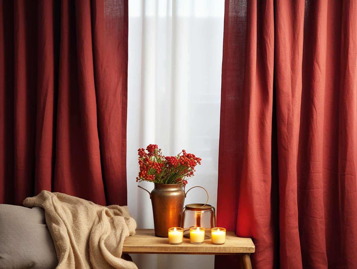 Redwood linen curtains