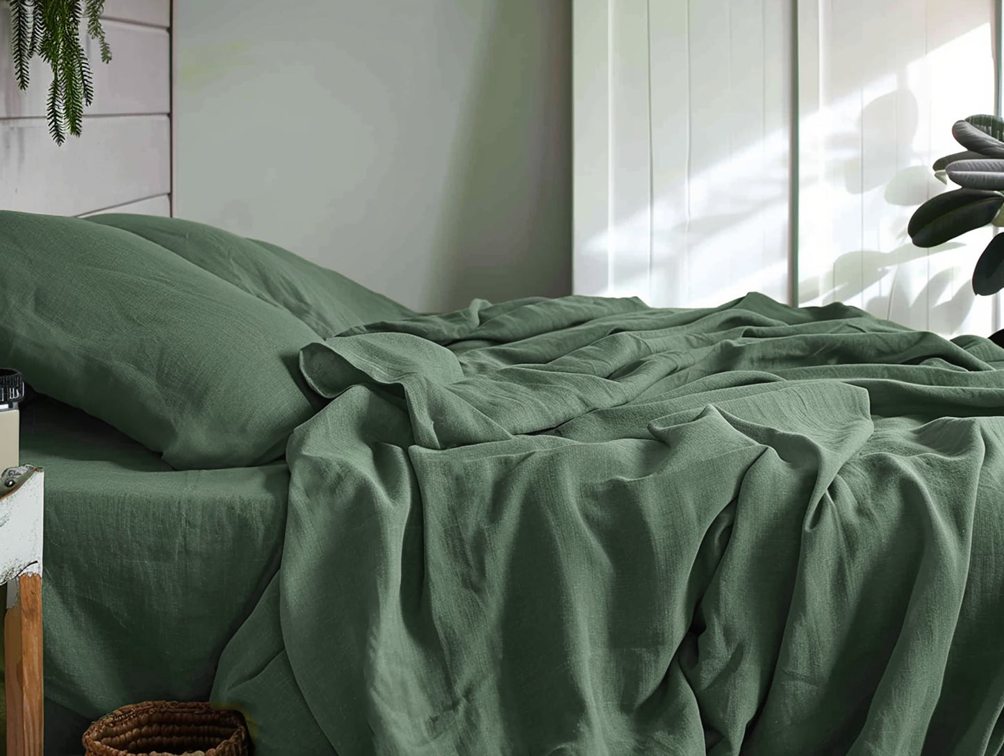 Pine green sheet set
