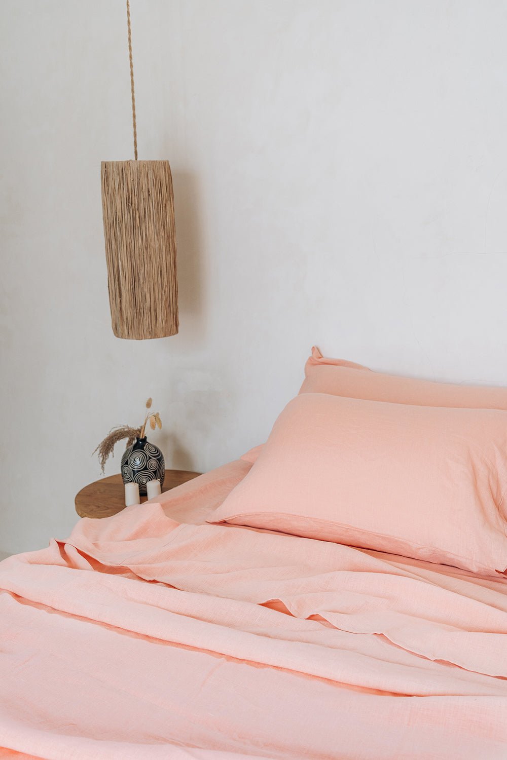 Peach pillowcase