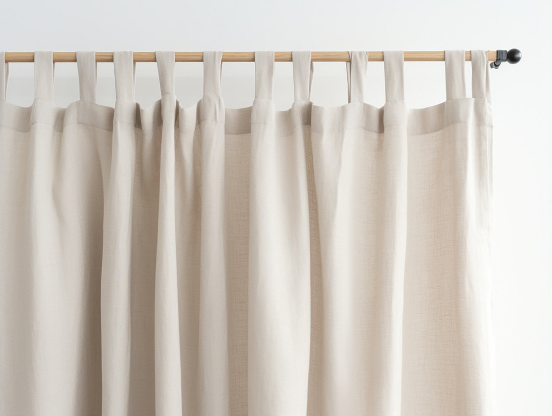 Ready to ship from Florida 2 Undyed regular and blackout linen curtains