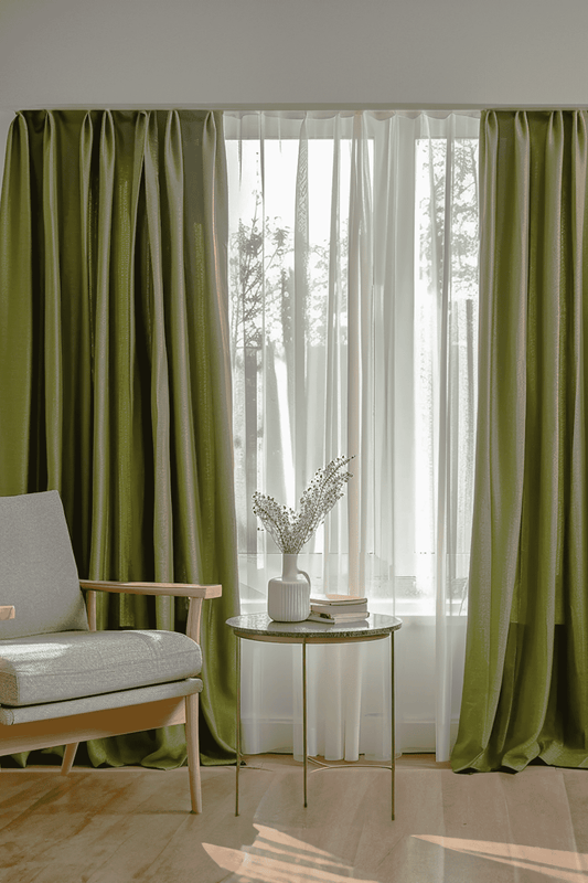 Olive curtains