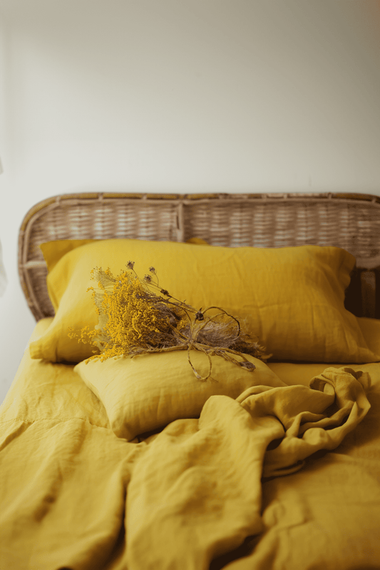 Mustard pillowcase