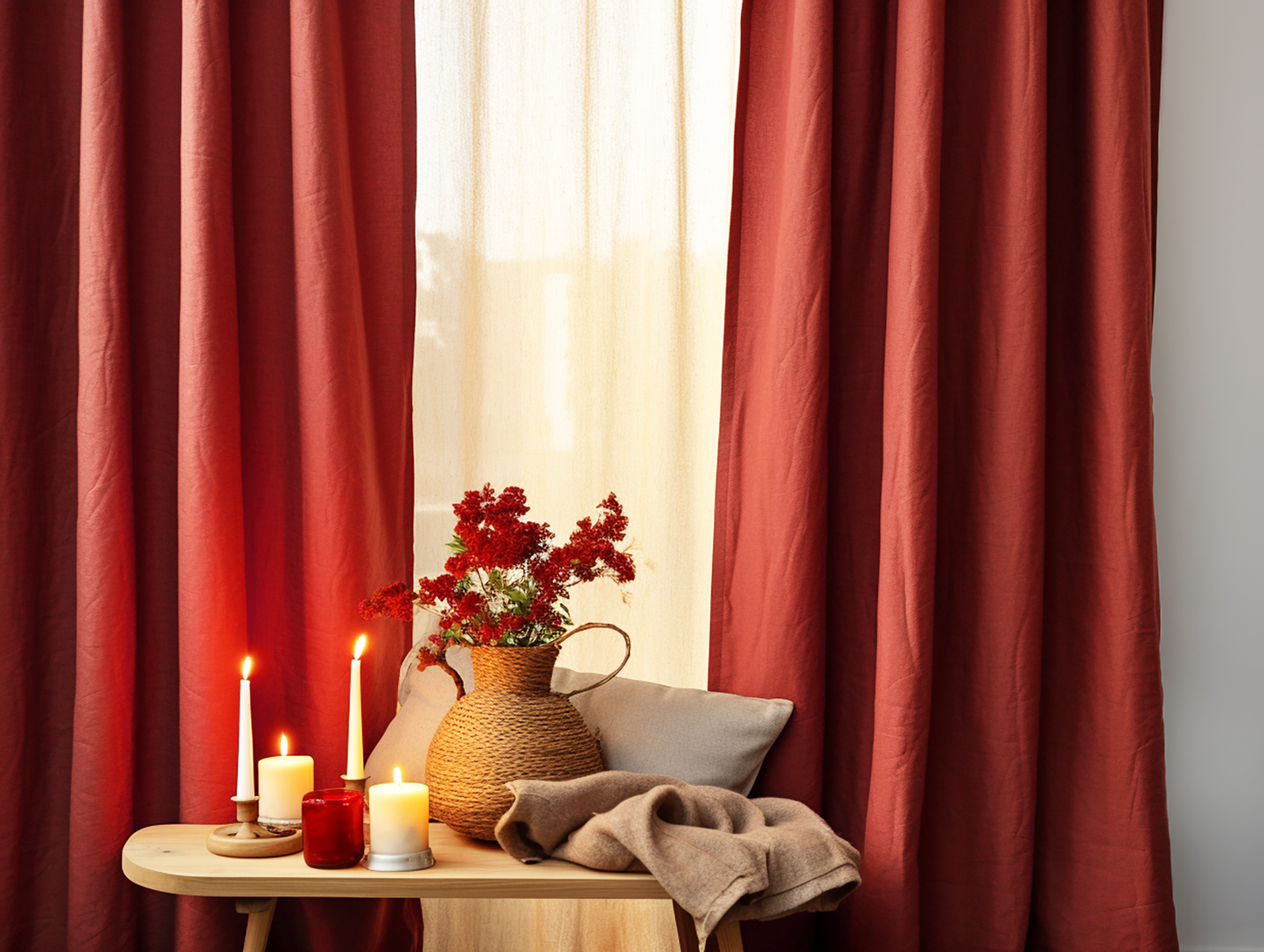 Redwood linen curtains