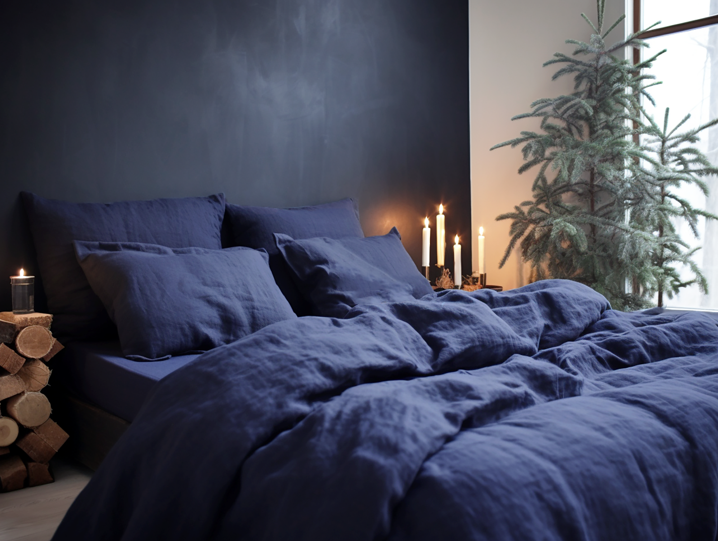 Christmas Indigo duvet cover