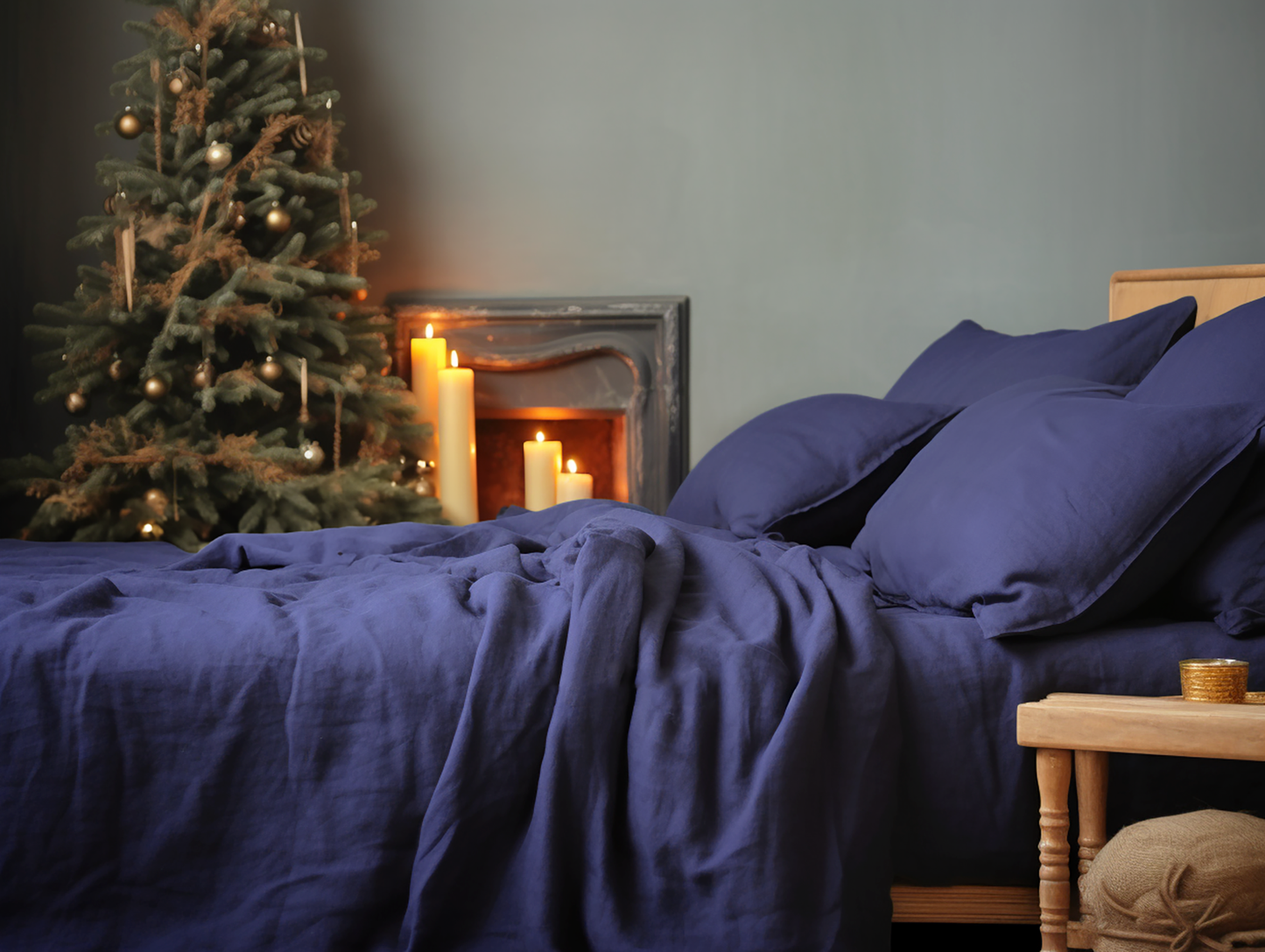 Christmas Indigo duvet cover