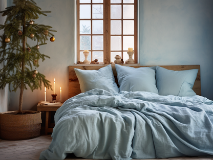 Christmas Sky blue duvet cover