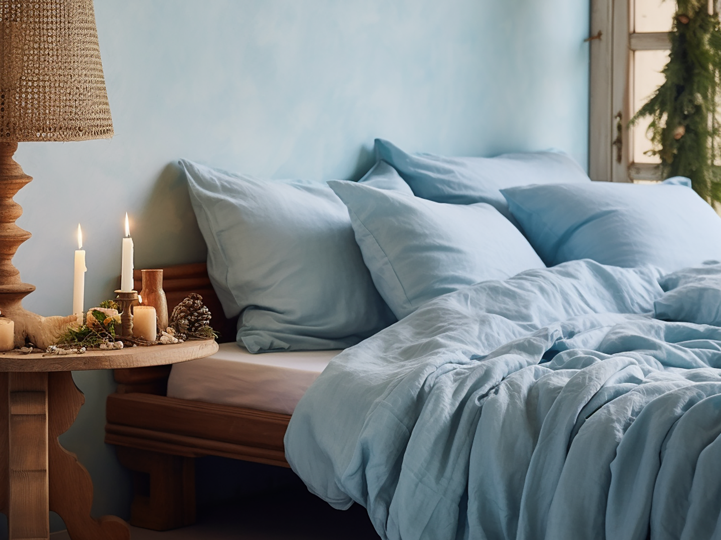 Christmas Sky blue duvet cover