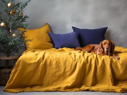 Christmas Turmeric coverlet