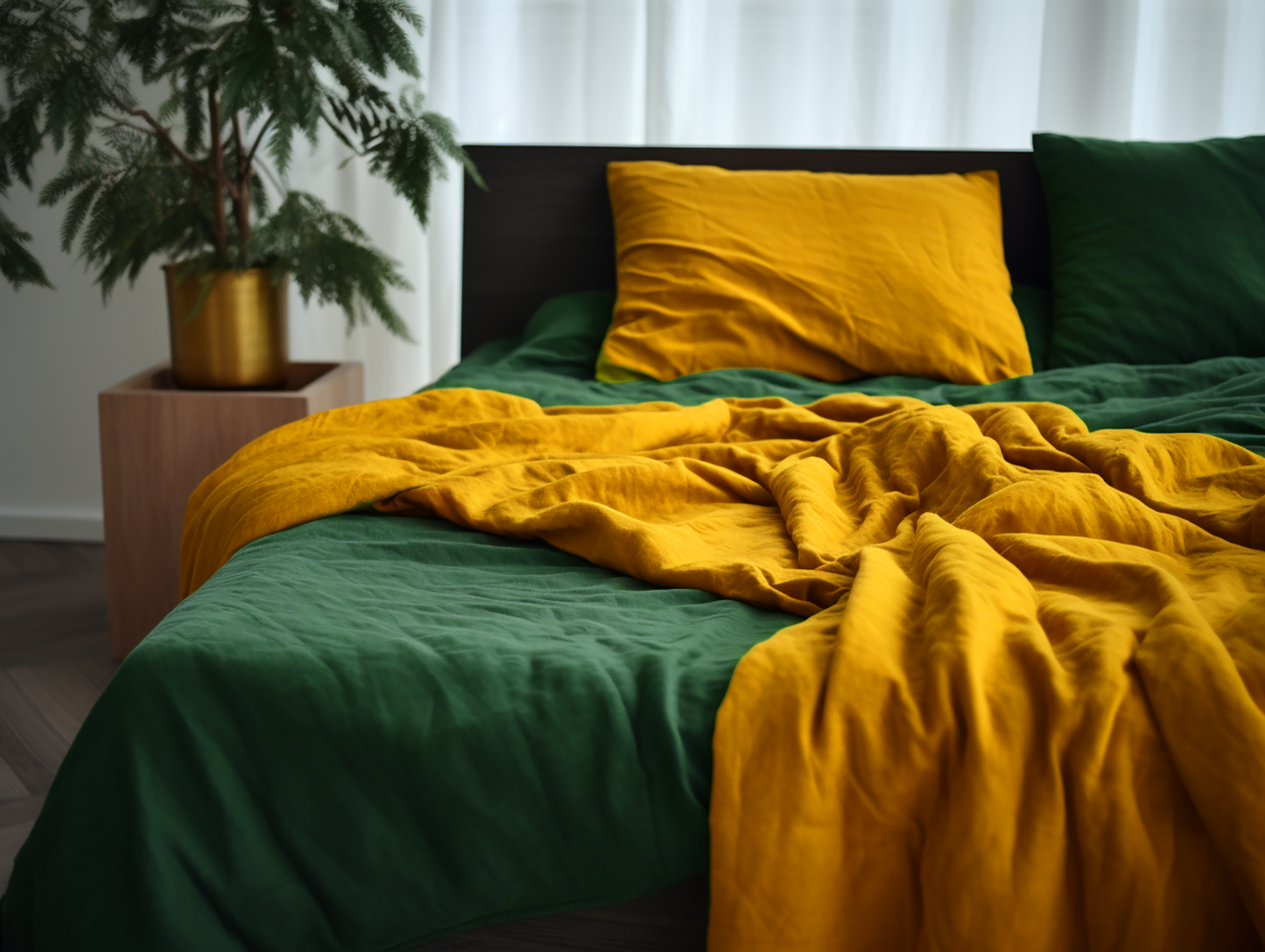 Christmas Turmeric coverlet