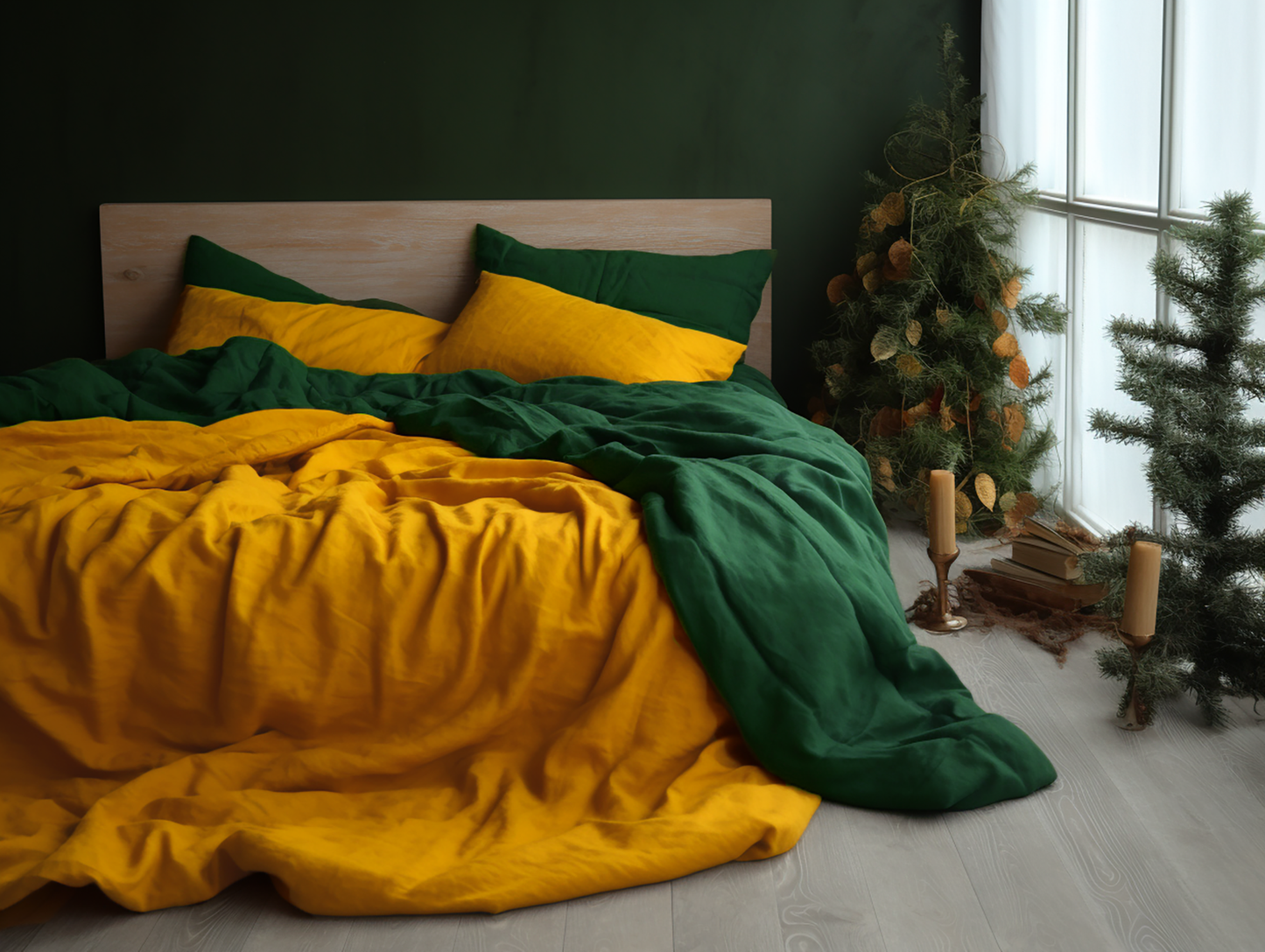 Christmas Turmeric coverlet