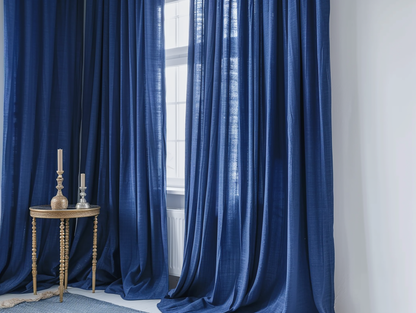 Royal blue curtains