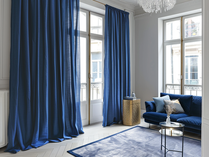Royal blue curtains