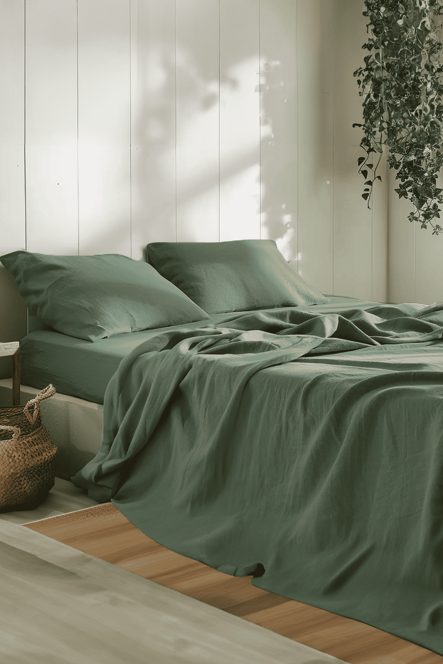 Pine green sheet set