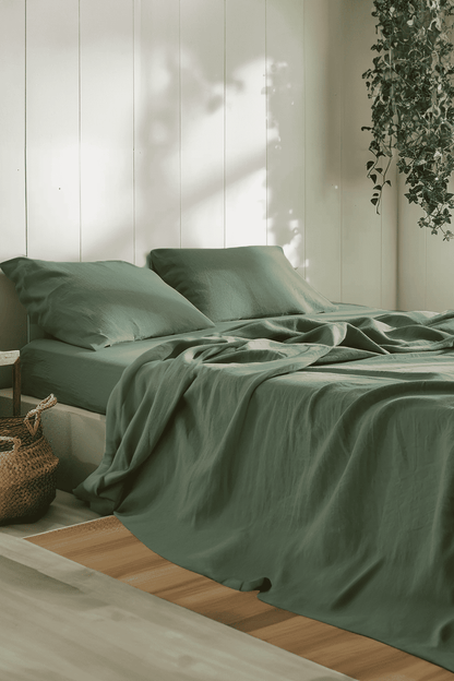 Pine green sheet set