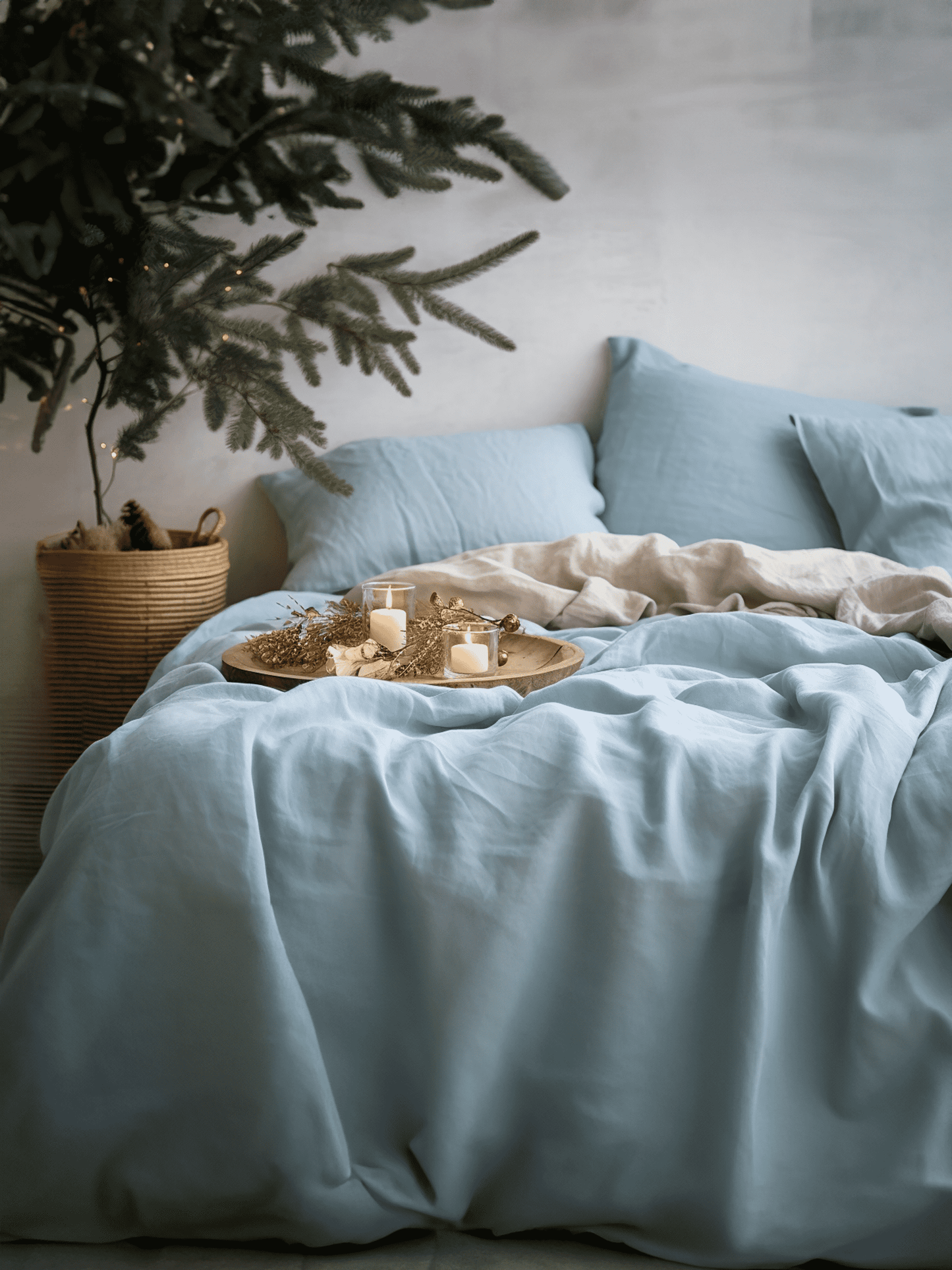 Christmas Sky blue duvet cover