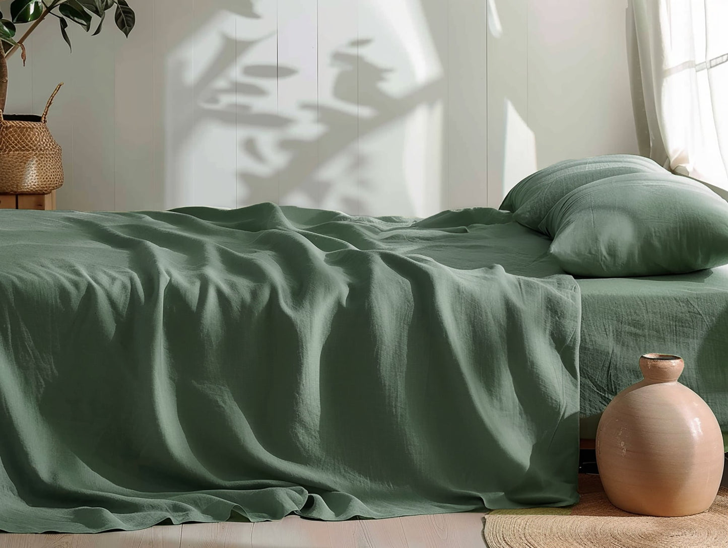 Pine green sheet set