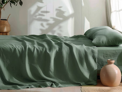 Pine green sheet set