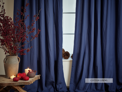 Indigo curtains
