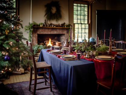 Indigo tablecloth