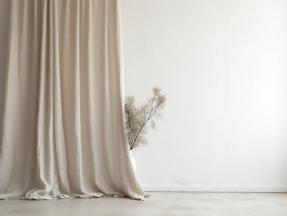 Ready to ship from Florida 2 Undyed regular and blackout linen curtains