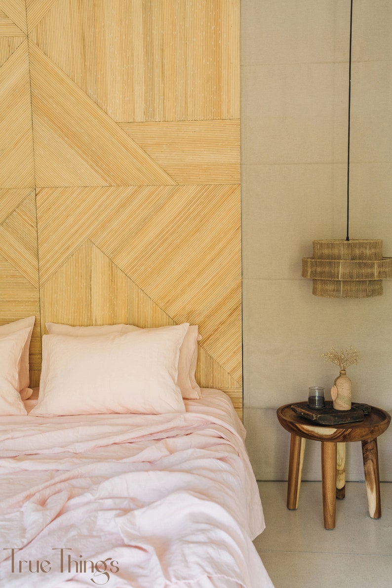 Ready to ship Blush pink linen 2 us standard pillowcases