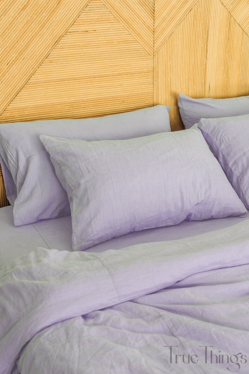 Ready to ship from Florida 2 Pastel lavender linen pillowcase