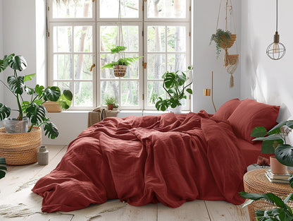 Ready to ship Set of 2 Redwood linen pillowcases