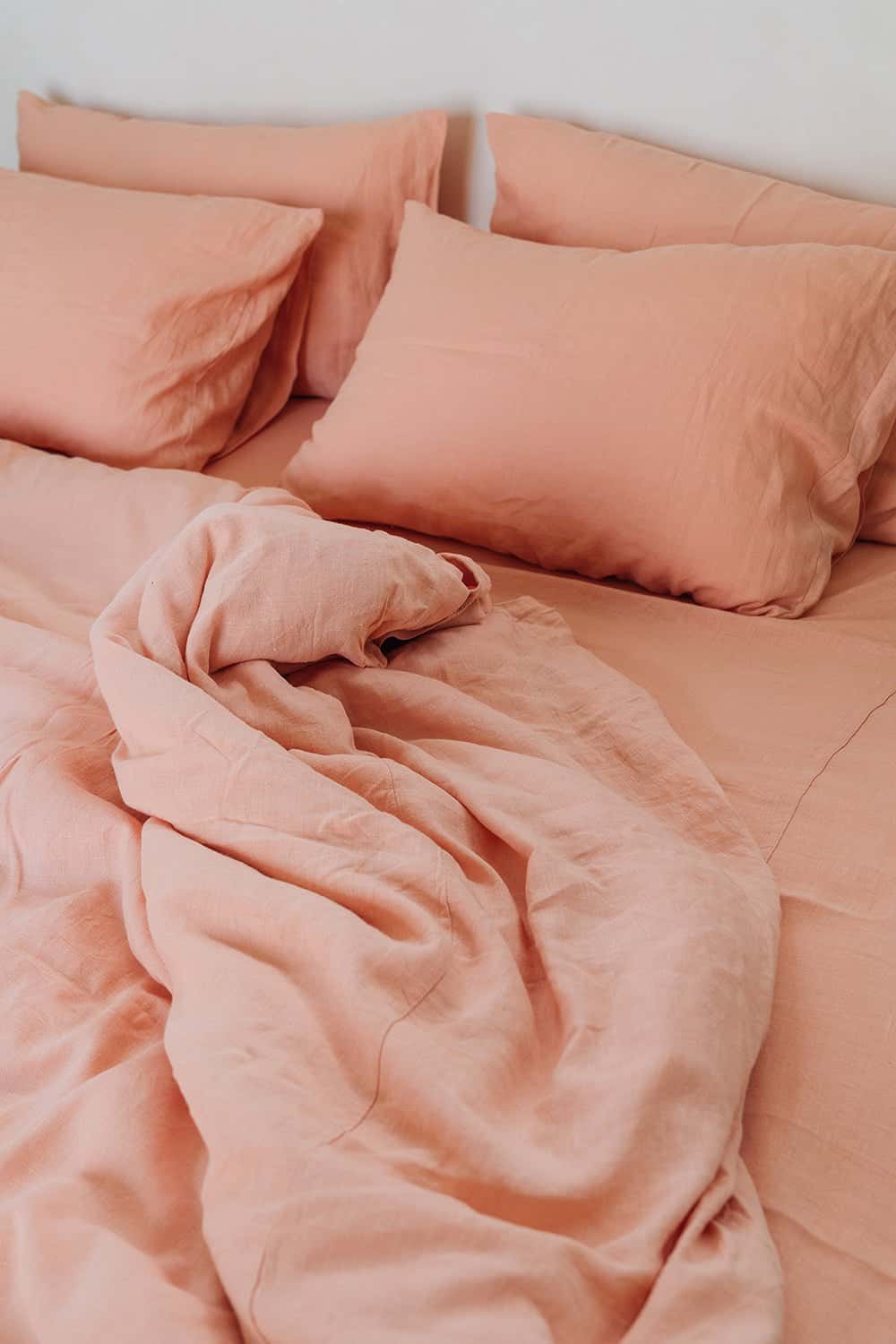 Peach pillowcase